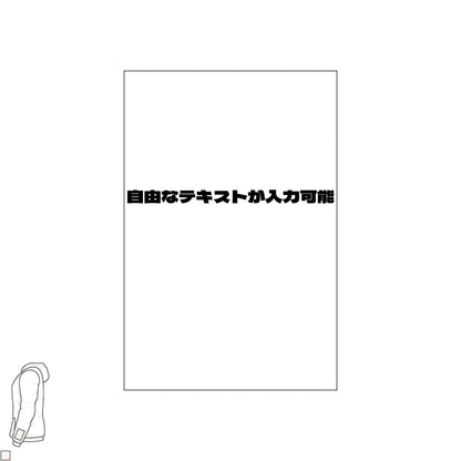 城ピクトグラム 左袖名入れ 長袖Tシャツ