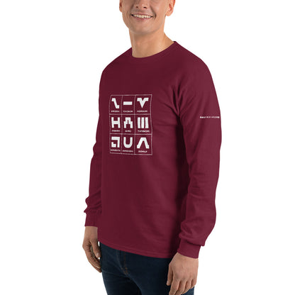 城ピクトグラム 左袖名入れ 長袖Tシャツ